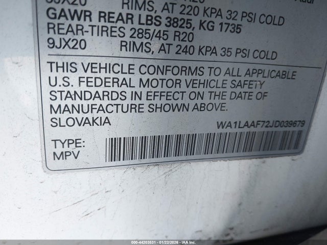 2018 AUDI Q7 WA1LAAF72JD039679 Photo 8