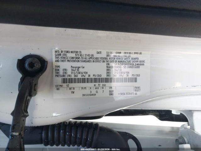 1FADP3KE5GL246886 Ford FOCUS SE