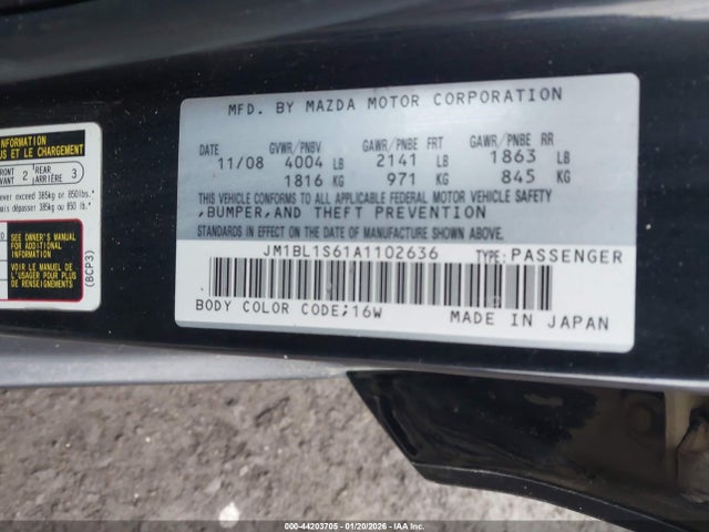 Aukcja sprzedaży 2010 Mazda Mazda3 S Sport, vin: JM1BL1S61A1102636, numer aukcji: 44203705
