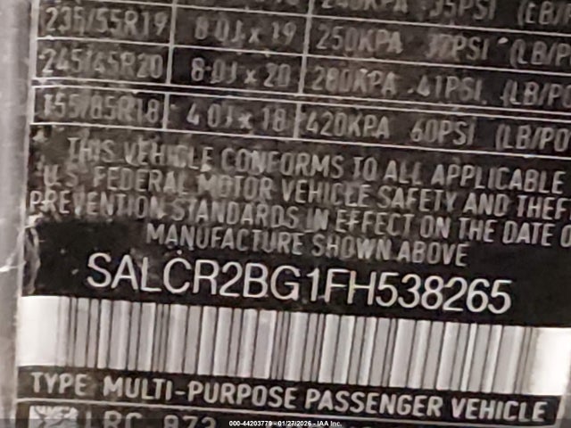 2015 LAND ROVER DISCOVERY SPORT SALCR2BG1FH538265 Photo 8