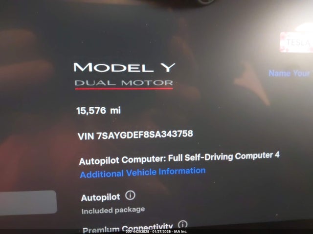 2025 TESLA MODEL Y 7SAYGDEF8SA343758 Photo 6