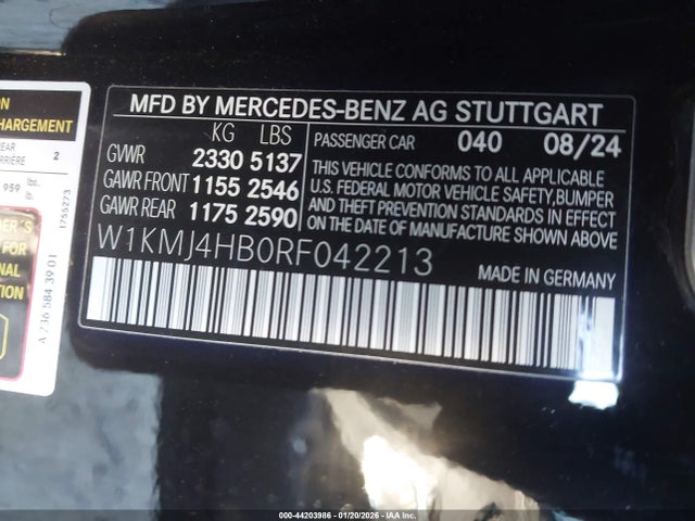 W1KMJ4HB0RF042213 Mercedes-Benz Cle 300 4matic