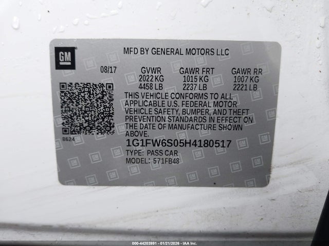 1G1FW6S05H4180517 Chevrolet BOLT EV LT