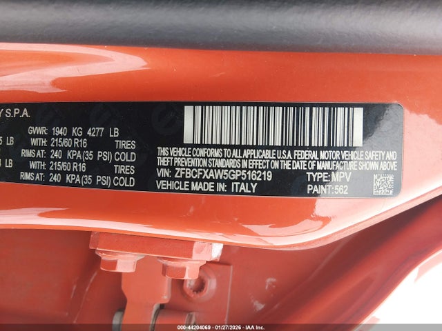 2016 FIAT 500X ZFBCFXAW5GP516219 Photo 8