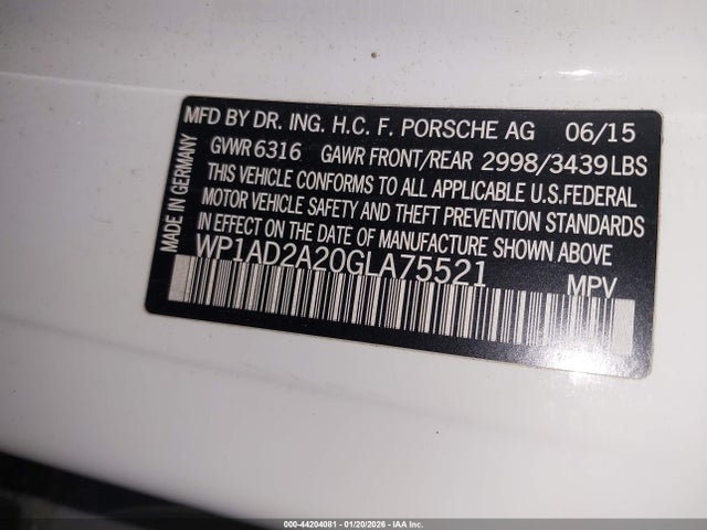 2016 PORSCHE CAYENNE WP1AD2A20GLA75521 Photo 8