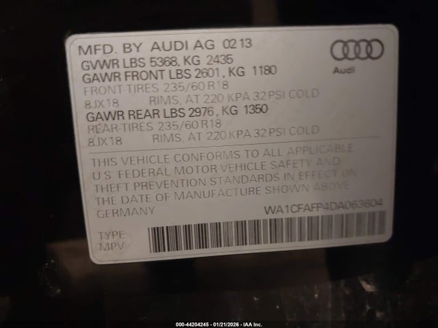 2013 AUDI Q5 WA1CFAFP4DA063604 Photo 8