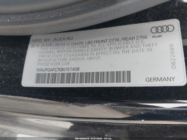 2016 AUDI A6 WAUFGAFC7GN151408 Photo 8