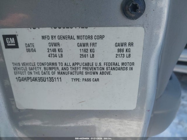 2005 BUICK LESABRE 1G4HP54K95U135111 Photo 8