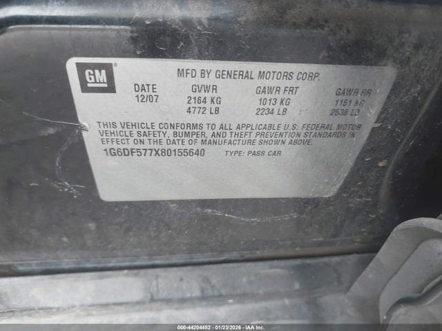 2008 CADILLAC CTS 1G6DF577X80155640 Photo 8