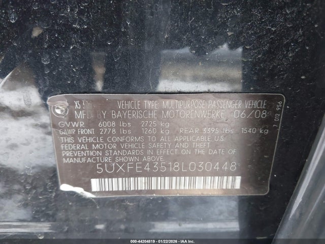 2008 BMW X5 5UXFE43518L030448 Photo 8
