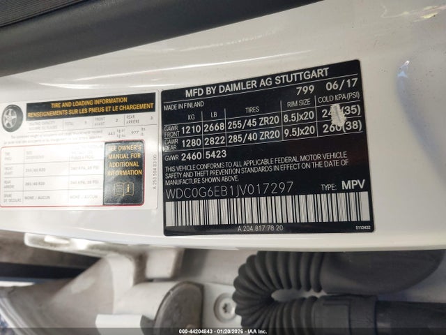 WDC0G6EB1JV017297 Mercedes-Benz Amg Glc 43 4matic