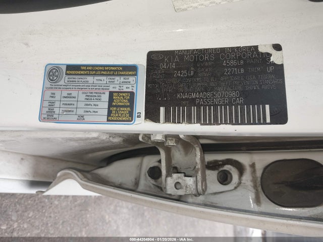 KIA Optima Hybrid Lx 2014 KNAGM4AD8E5070980 Image 9