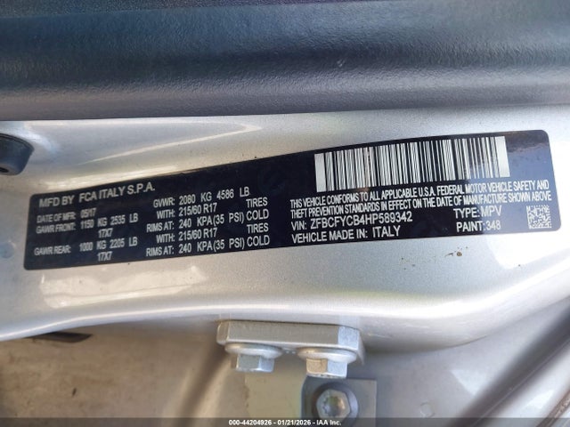 Fiat 500x Trekking Awd 2017 ZFBCFYCB4HP589342 Image 9