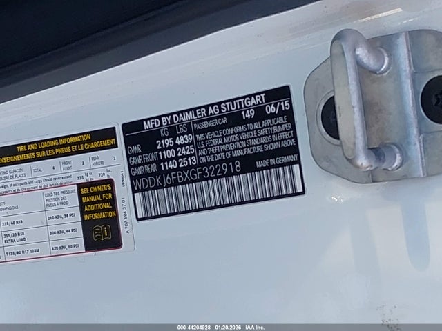 Продажа на аукционе авто 2016 Mercedes-benz E 400, vin: WDDKJ6FBXGF322918, номер лота: 44204928
