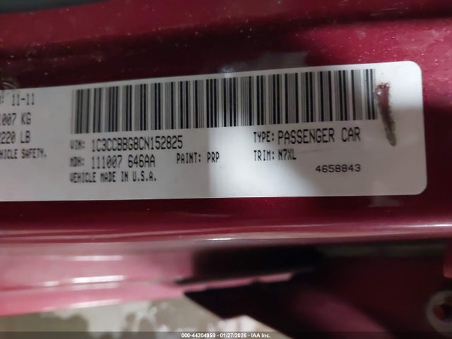 2012 CHRYSLER 200 1C3CCBBG8CN152825 Photo 8