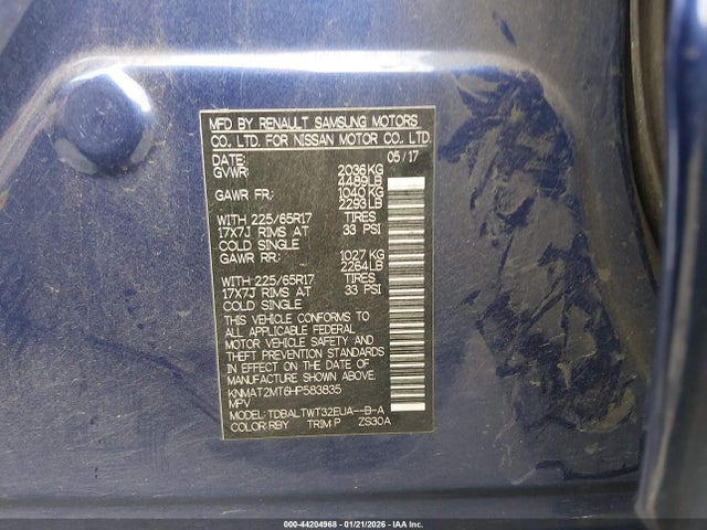 Nissan ROGUE SV 2017 KNMAT2MT6HP583835 Image 9