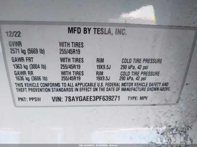 2023 TESLA MODEL Y 7SAYGAEE3PF639271 Photo 8
