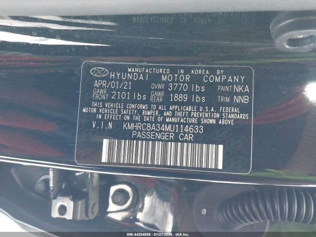 2021 HYUNDAI VENUE KMHRC8A34MU114633 Photo 8