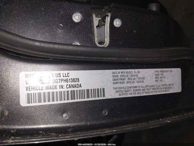 44205025 :رقم المزاد ، 2C3CCABG7PH613828 vin ، 2023 Chrysler 300 مزاد بيع