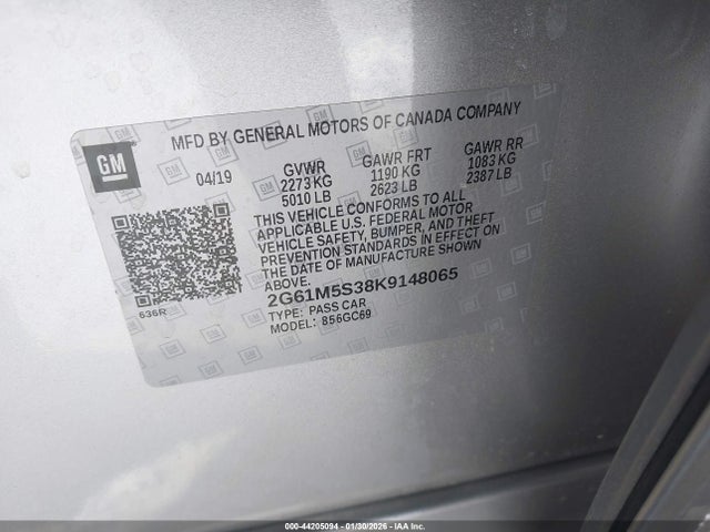 2019 CADILLAC XTS 2G61M5S38K9148065 Photo 8