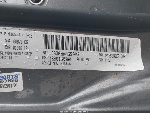 1C3CDFBB4FD227443 Dodge DART SXT