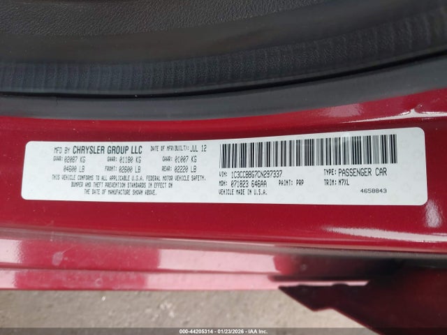 2012 CHRYSLER 200 1C3CCBBG7CN297337 Photo 8