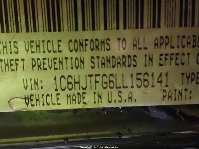 2020 JEEP GLADIATOR 1C6HJTFG6LL156141 Photo 8