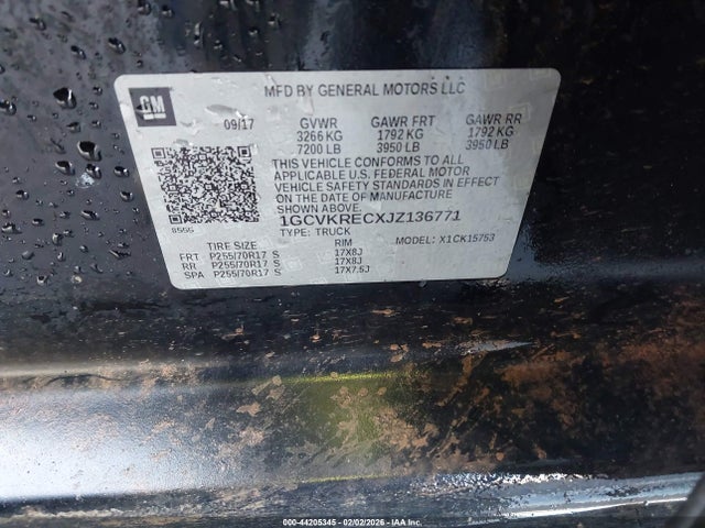 1GCVKRECXJZ136771 Chevrolet Silverado 1500 1lt