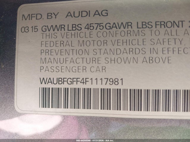 2015 AUDI A3 WAUBFGFF4F1117981 Photo 8