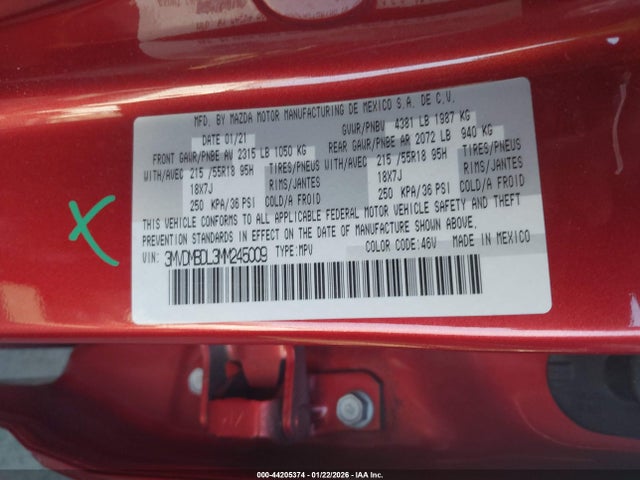 3MVDMBDL3MM245009 Mazda Cx-30 Premium