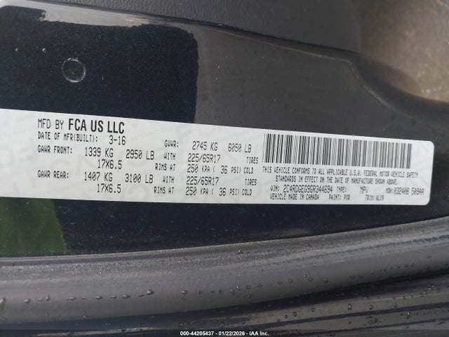Dodge Grand Caravan R/t 2016 2C4RDGEG9GR344694 Image 9