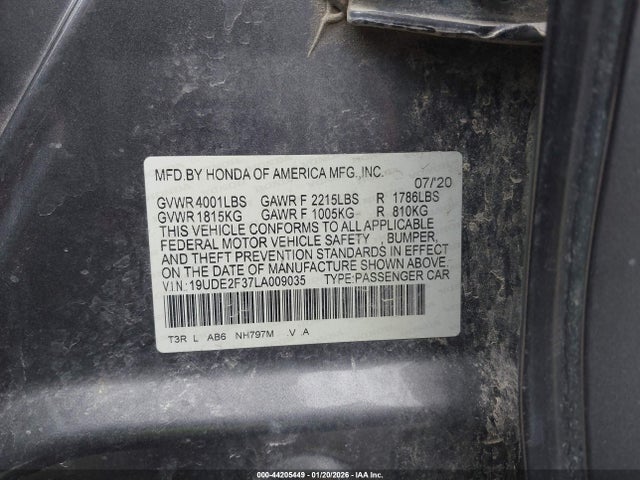 2020 ACURA ILX 19UDE2F37LA009035 Photo 8