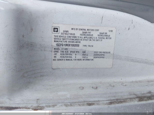 1999 CHEVROLET EXPRESS 1GCFG15R6X1082505 Photo 8