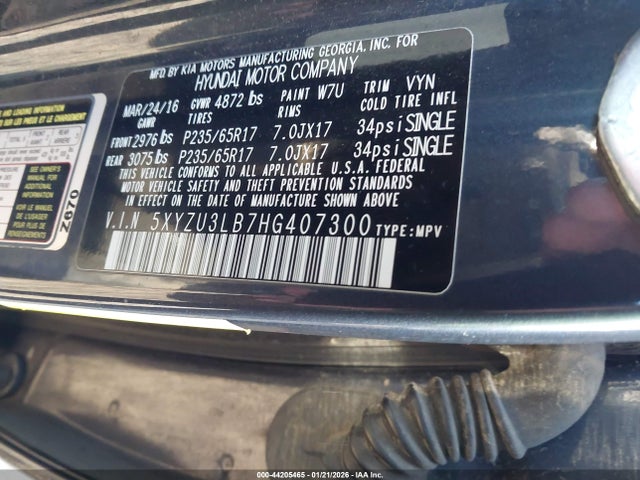 5XYZU3LB7HG407300 Hyundai Santa Fe Sport 2.4l