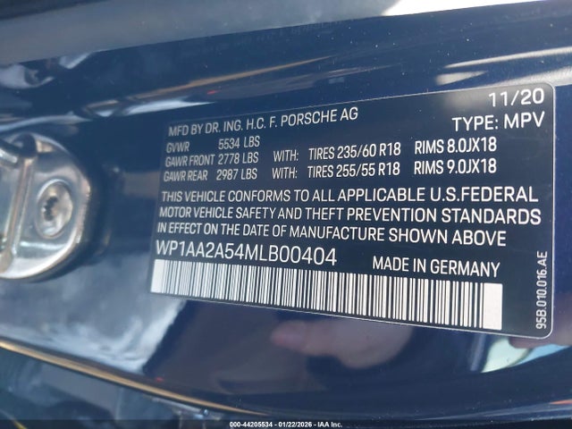 2021 PORSCHE MACAN WP1AA2A54MLB00404 Photo 8