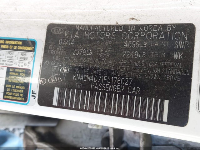 KNALN4D71F5176027 KIA Cadenza Premium