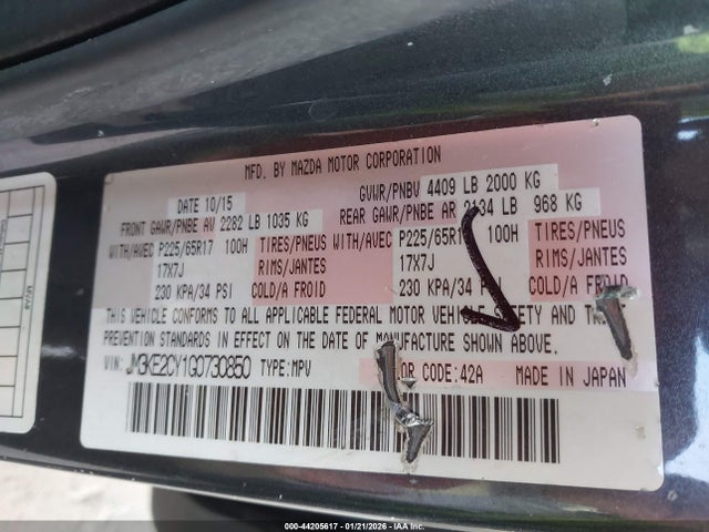 JM3KE2CY1G0730850 Mazda Cx-5 Touring