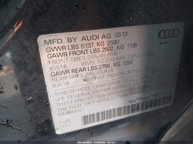2013 AUDI ALLROAD WA19FAFL1DA219119 Photo 8