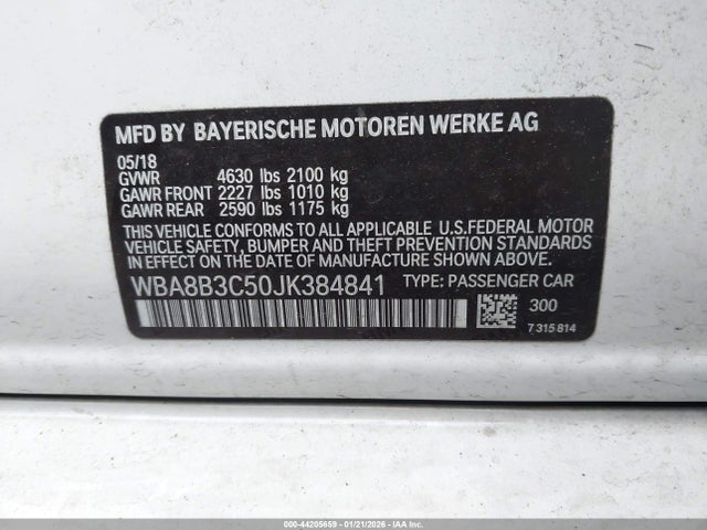 2018 BMW 340I WBA8B3C50JK384841 Photo 8