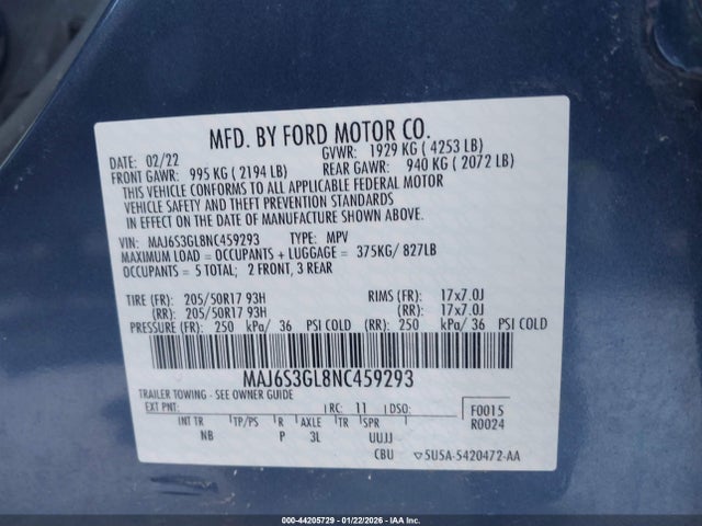 Ford Ecosport Se 2022 MAJ6S3GL8NC459293 Image 9