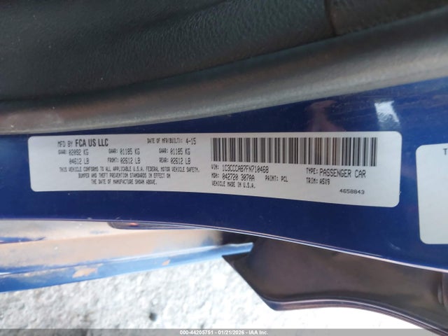 Продаж на аукціоні авто 2015 Chrysler 200 Limited, vin: 1C3CCCAB7FN710468, номер лоту: 44205751