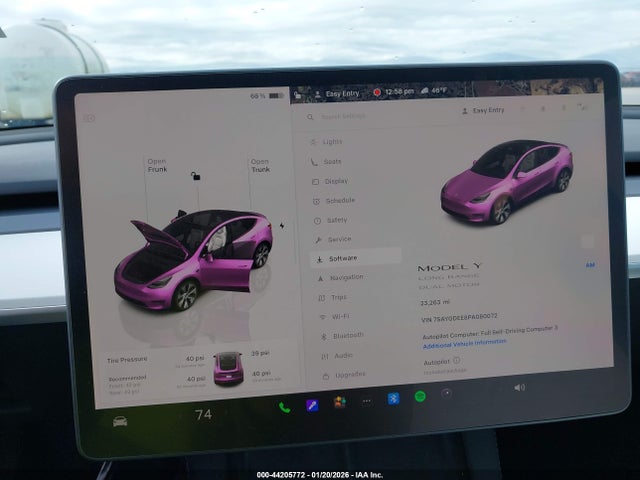 44205772 :رقم المزاد ، 7SAYGDEE8PA080072 vin ، 2023 Tesla Model Y Awd/long Range Dual Motor All-wheel Drive مزاد بيع