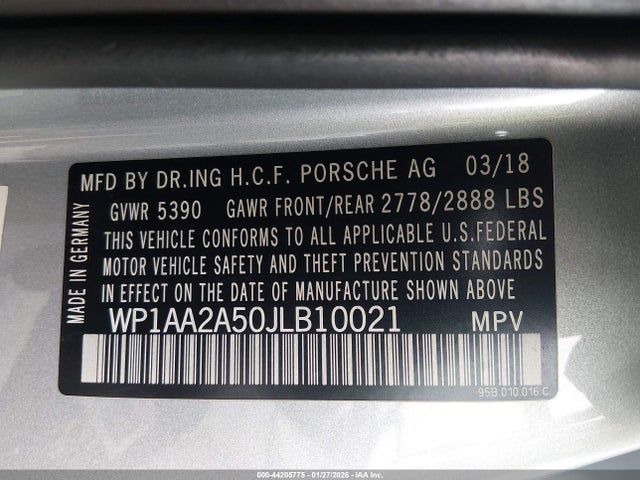 2018 PORSCHE MACAN WP1AA2A50JLB10021 Photo 8