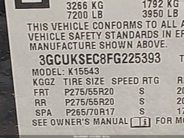 Chevrolet Silverado 1500 1lz 2015 3GCUKSEC8FG225393 Image 9