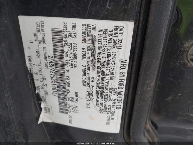 2011 FORD CROWN VICTORIA 2FABP7EV5BX140167 Photo 8