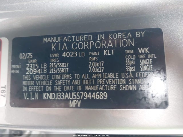 KNDJ33AU5S7944689 KIA SOUL EX