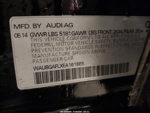 Продаж на аукціоні авто 2014 Audi S4 3.0t Premium Plus, vin: WAUBGAFLXEA161885, номер лоту: 44206009