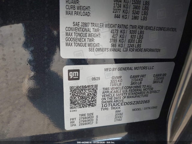 2025 GMC SIERRA 1GTUUCED0SZ302065 Photo 8
