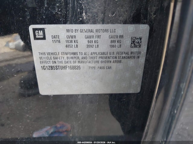 1G1ZB5ST0HF168826 Chevrolet MALIBU LS