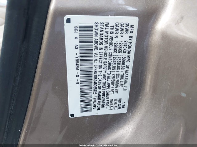 2004 HONDA ODYSSEY 5FNRL18694B065725 Photo 8